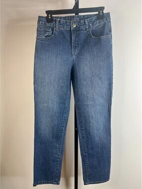 Women’s Bandolino Jeans Mandie Blue Denim Straight Leg Size 8 Stretch Excellent